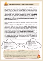 Vorschau - Arbeitsblätter - Die Bedeutung von Feuer in der Steinzeit - Deckblatt