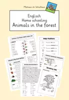Vorschau - Arbeitsblätter - Homeschooling: Revision Animals in the forest - Deckblatt