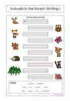 Vorschau - Arbeitsblätter - Homeschooling: Revision Animals in the forest - Seite 3