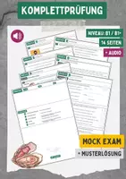 Vorschau - Unterrichtsreihen - Komplettprüfung Englisch - Mock Exam (+ Audio) / Klassenarbeit / Test - Deckblatt