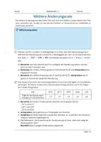 Vorschau - Arbeitsblätter - Mittlere Änderungsrate - Deckblatt