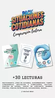 Vista previa - Hojas de trabajo - PACK C.LECTORA SITUACIONES COTIDIANAS (1,2 Y 3) - Portada