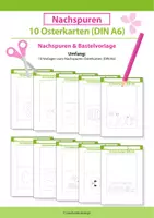 Vorschau - Mal- und Bastelvorlagen - 10 Osterkarten (DIN A6): Nachspuren & Bastelvorlage - Deckblatt