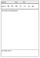 Vorschau - Arbeitsblätter - Vorlage: Naturtagebuch/ Nature Journal (allgemein)- kostenlos - Seite 1