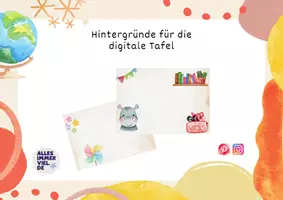 Vorschau - Präsentationen/Tafelbilder - Aquarell Hintergrundbilder für die digitale Tafel - Seite 1