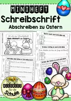 Vorschau - Arbeitsblätter - Schreibschrift üben zu Ostern – Miniheft Klasse 2–3 (Abschreibheft VA, SAS, LA, Deutsch Grundschule) - Deckblatt