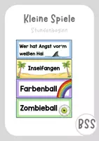 Vorschau - Bildkarten - (Fang-) Spiele Stundenbeginn - Sportunterricht - Deckblatt