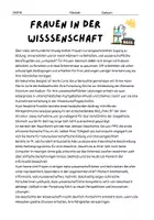 Vorschau - Arbeitsblätter - Frauen in der Wissenschaft (1) - Deckblatt