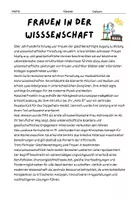 Vorschau - Arbeitsblätter - Frauen in der Wissenschaft (1) - Seite 1