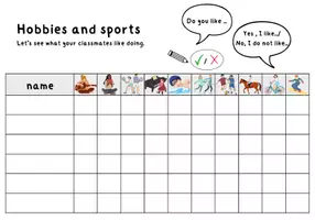 Vorschau - Arbeitsblätter - Hobbies and sports Interview - Deckblatt