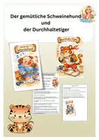 Vorschau - Stundenentwürfe - Der gemütliche Schweinehund und der Durchhaltetiger - Deckblatt
