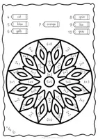 Vorschau - Arbeitsblätter - Rechnen und Malen - Mandalas - Zahlenraum 10 - Seite 1