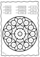 Vorschau - Arbeitsblätter - Rechnen und Malen - Mandalas - Zahlenraum 10 - Seite 3