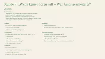 Vorschau - Stundenentwürfe - Prophet Amos - War Amos gescheitert? - Seite 1