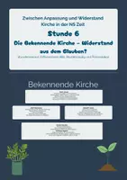 Vorschau - Stundenentwürfe - Widerstand und Anpassung - die bekennende Kirche - Deckblatt