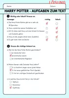 Vorschau - Arbeitsblätter - Harry Potter - Sachtext zum Lese- oder Hörverstehen - Seite 3