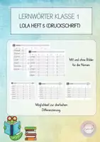 Vorschau - Arbeitsblätter - Lernwörter Klasse 1 Lola Heft 5 - Druckschrift - Deckblatt