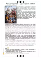 Vorschau - Arbeitsblätter - Great Britain - Multicultural London - diversity - opportunities and challenges with solutions - grades 8 9 10 11 - Seite 1