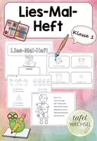 Vorschau - Arbeitsblätter - Deutsch: Lese-Mal-Heft (Kl.1) - Deckblatt