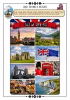 Vorschau - Arbeitsblätter - Great Britain - Introduction - Mind-Map Location and Nature with solutions - grades 8 9 10 11 - Deckblatt