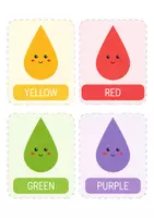 Vorschau - Fördermaterial/Inklusion - Farben Flashcards (ENG) – 12 Bildkärtchen für Kindergarten, Vorschule & Morgenkreis. Sprachförderung & Englisch als Zweitsprache. - Seite 1