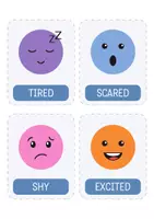 Vorschau - Fördermaterial/Inklusion - Gefühle & Emotionen Flashcards (ENG) – 12 Bildkärtchen für sozial-emotionales Lernen, Morgenkreis. Sprachförderung & Englisch als Zweitsprache. - Seite 2