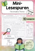 Vorschau - Arbeitsblätter - Mini-Lesespuren: Allgemeine Themen (Kl.2-3) - Deckblatt