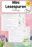 Vorschau - Arbeitsblätter - Mini-Lesespuren: Frühling (Kl.2-3) - Deckblatt