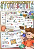 Vorschau - Mal- und Bastelvorlagen - Abschiedsgeschenk Grundschule / Grundschulzeit - Schatzkiste & Schatzkarte voller Mut - Deckblatt