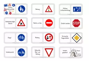 Vorschau - Spiele - Domino Verkehrsschilder zweifachdifferenziert - Seite 1