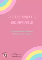 Vista previa - Hojas de trabajo - Repte de sintaxi joc de taula (CD, CI, CC i predicat) - Portada