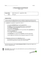 Vorschau - Klassenarbeiten - Klassenarbeit Kurzgeschichten Klasse 9 mit EWH - Augenblicke - Seite 1