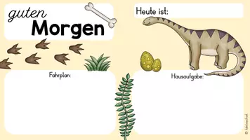 Vorschau - Präsentationen/Tafelbilder - Testversion: Digitale Begrüßungsbilder - Dinosaurier - Seite 3