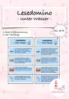 Vorschau - Spiele - Leseförderung Lesedomino Klasse 3/4 Unter Wasser - Deckblatt