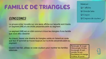 Aperçu - Apprentissages en autonomie - Ateliers - Les triangles (géométrie dynamique) - Page 1