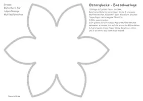 Vorschau - Mal- und Bastelvorlagen - ✂️ Kunst Frühling Narzisse basteln Osterglocke Bastelvorlage schneiden und kleben - Seite 2