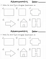 Vorschau - Arbeitsblätter - Achsensymmetrie - mit Kästchen - Deckblatt