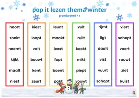 Voorbeeld - pop it lezen thema winter thema 5 (methode hup en aap) - Pagina 2