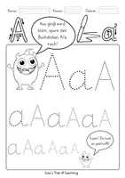 Vorschau - Arbeitsblätter - Buchstaben nachspuren – Aa (Vorschule / 1. Klasse) - Seite 3