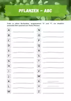 Vorschau - Arbeitsblätter - Pflanzen - ABC-Rätsel (Rätsel) - Seite 1