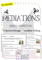 Vorschau - Prüfungsvorbereitung - Mündliche Abschlusssprüfung: mediations (Sprachmittlung) Teil 2 - Deckblatt