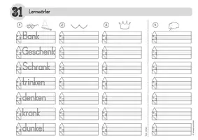Vorschau - Arbeitsblätter - Materialpaket Lernwörter Klasse 1 Lola Heft 1-6 (Druckschrift) - Seite 3