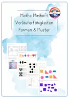 Vorschau - Arbeitsblätter - Mathe Miniheft Vorläuferfähigkeiten Formen & Muster - Deckblatt