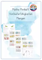 Vorschau - Arbeitsblätter - Mathe Miniheft Vorläuferfähigkeiten Mengen - Deckblatt