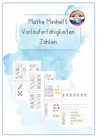 Vorschau - Arbeitsblätter - Mathe Miniheft Vorläuferfähigkeiten Zählen - Deckblatt