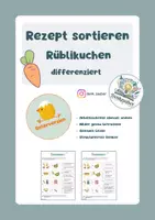 Vorschau - Arbeitsblätter - Rezept sortieren: Rüblikuchen (Ostern) - Deckblatt