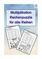 Vorschau - Arbeitsblätter - Monstermäßige Rechenpuzzle (kleines Einmaleins) - Deckblatt