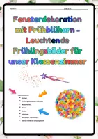 Vorschau - Mal- und Bastelvorlagen - Ausmalbilder, Vorlagen - Leuchtende Fensterbilder gestalten – Frühblüher & Mandalas mit Aquarelltechnik (Anleitung + Vorlagen) | Kunst Klasse 1–6 - Seite 1
