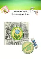 Vorschau - Mal- und Bastelvorlagen - Fensterbild Tulpe - Bastelanleitung & Bogen - Deckblatt