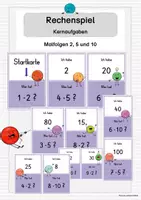 Vorschau - Spiele - Einmaleins I Malfolge 2, 5 und 10: Rechenspiel (Ich habe... Wer hat?) - Deckblatt